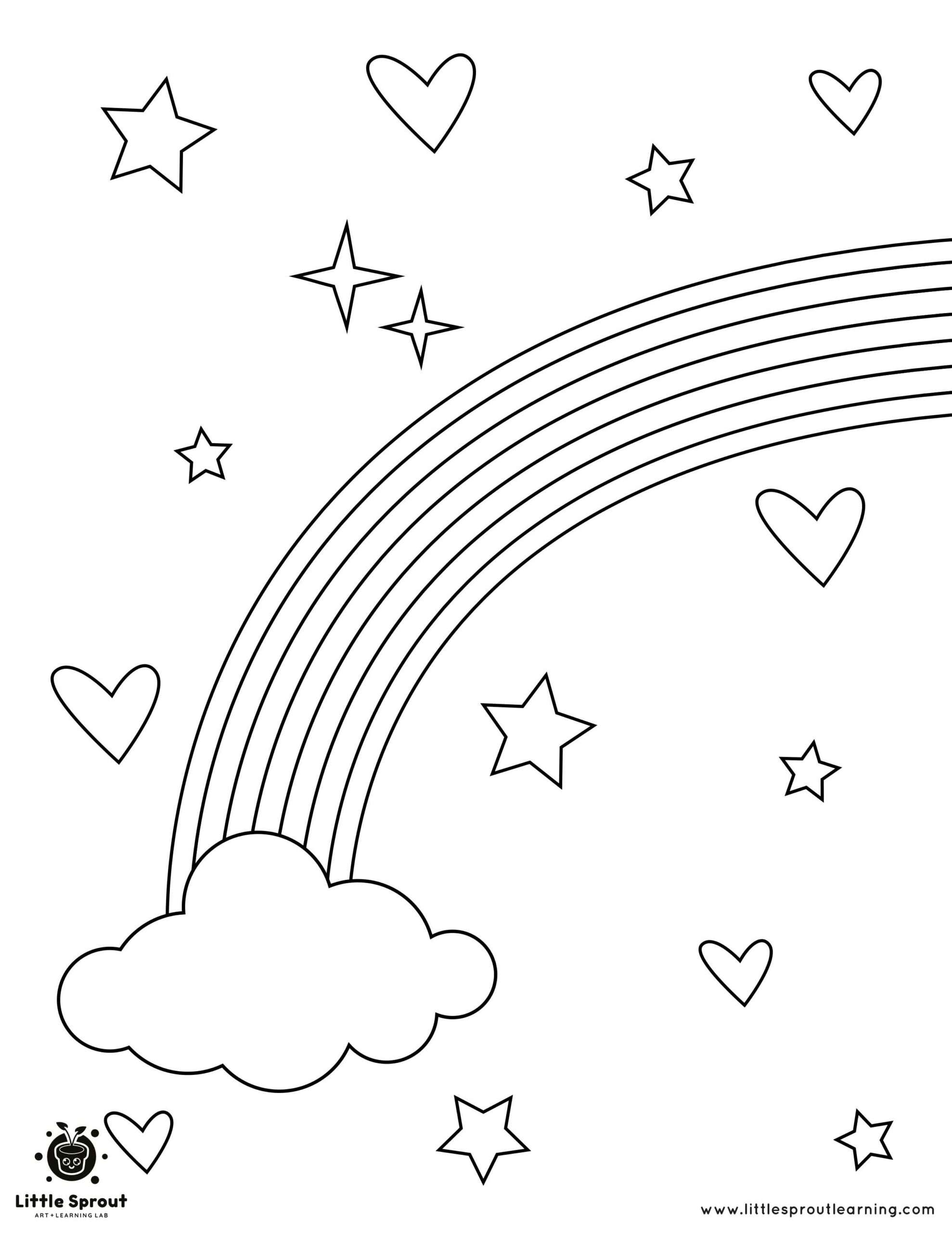 Coloring Page Rainbow 1 Little Sprout Learning scaled
