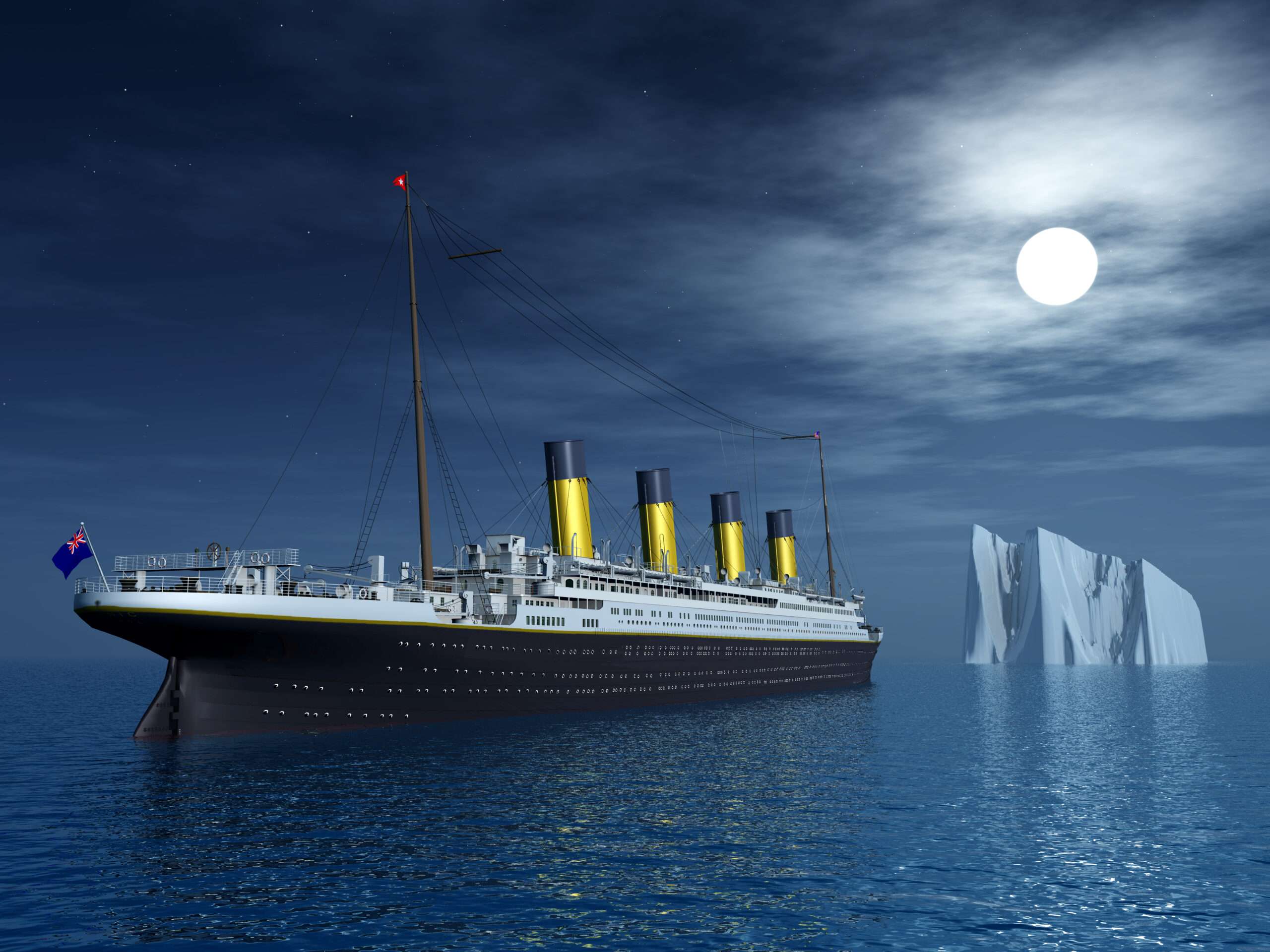 Titanic and Iceberg Artwork Coloring Example