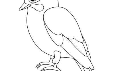 Perched Bird Coloring Page