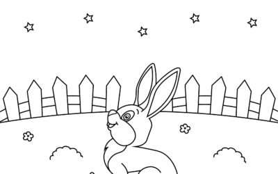 Twinkle Twinkle Little Bunny Coloring Page