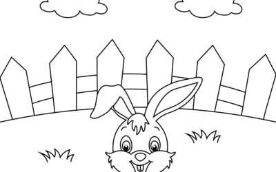 In a Hole Bunny Coloring Page