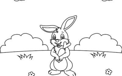 Eating a Carrot Bunny Coloring Page