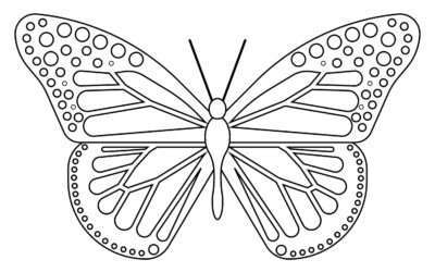 Heavenly Butterfly Coloring Page