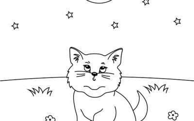 It’s Getting Late Cat Coloring Page