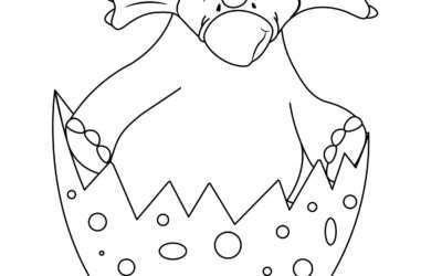 Baby Triceratops Dinosaur Coloring Page