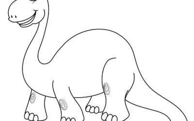 Happy Dinosaur Coloring Page