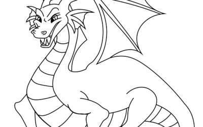On the Lookout Dragon Coloring Page