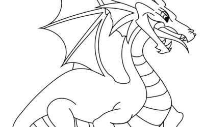 Ready to Eat Dragon Coloring Page