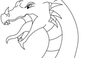 Fire Breath Dragon Coloring Page
