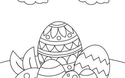 Decorative Eggs Easter Coloring Page
