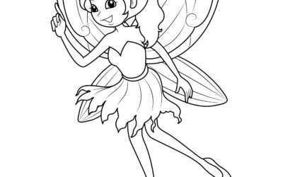 Happy Fairy Coloring Page