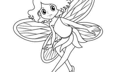 Cute Fairy Coloring Page