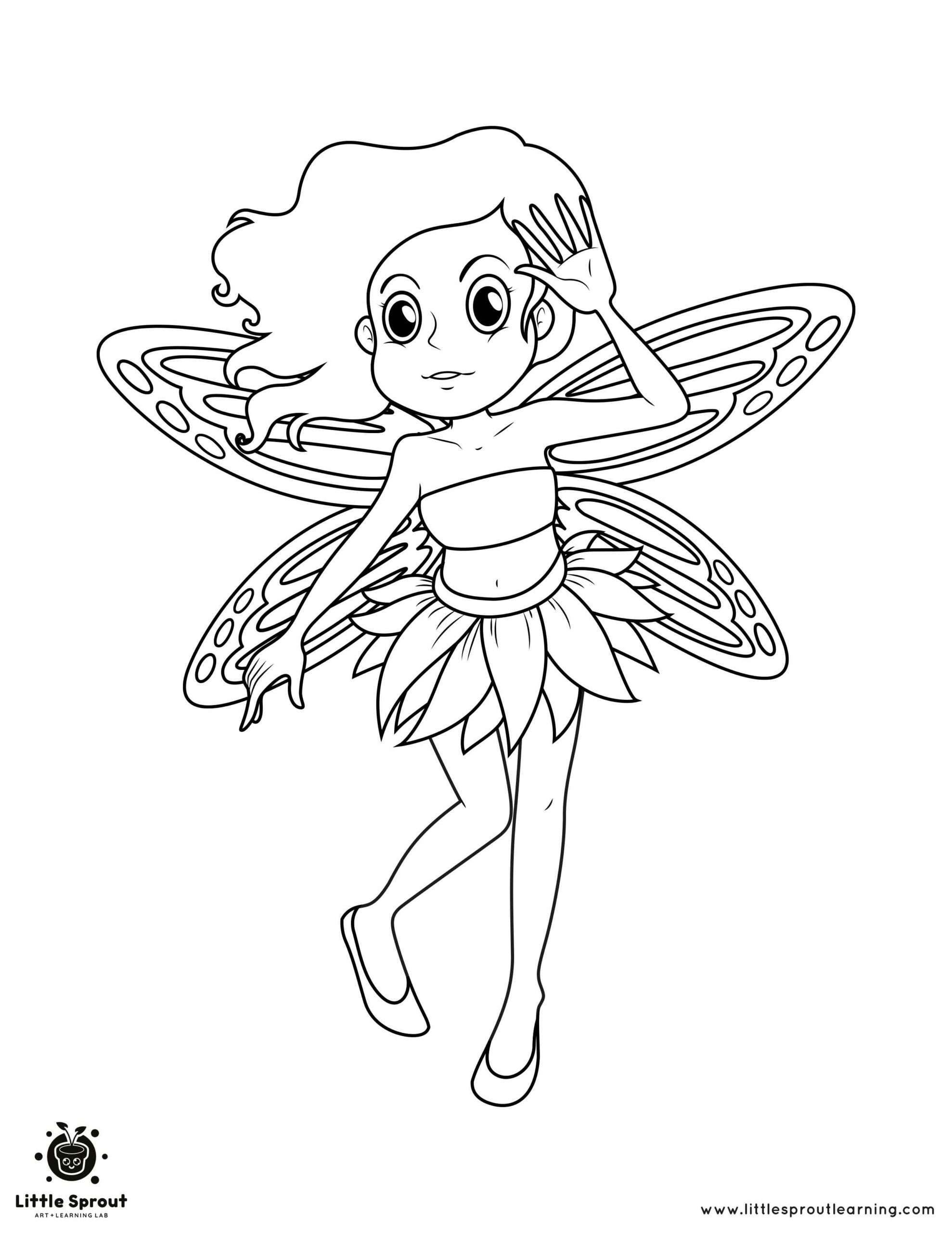 On the Search Fairy Coloring Page