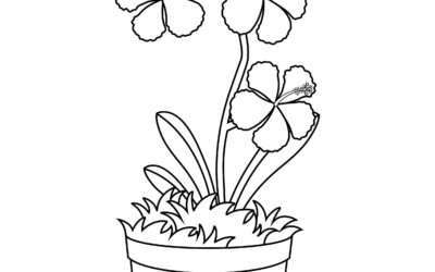 Tall Flower Coloring Page