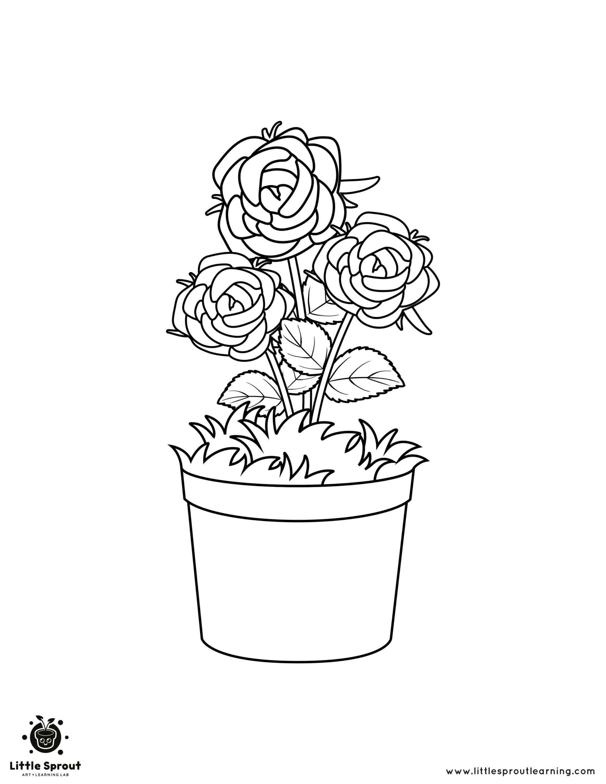 Thorny Rose Coloring Page