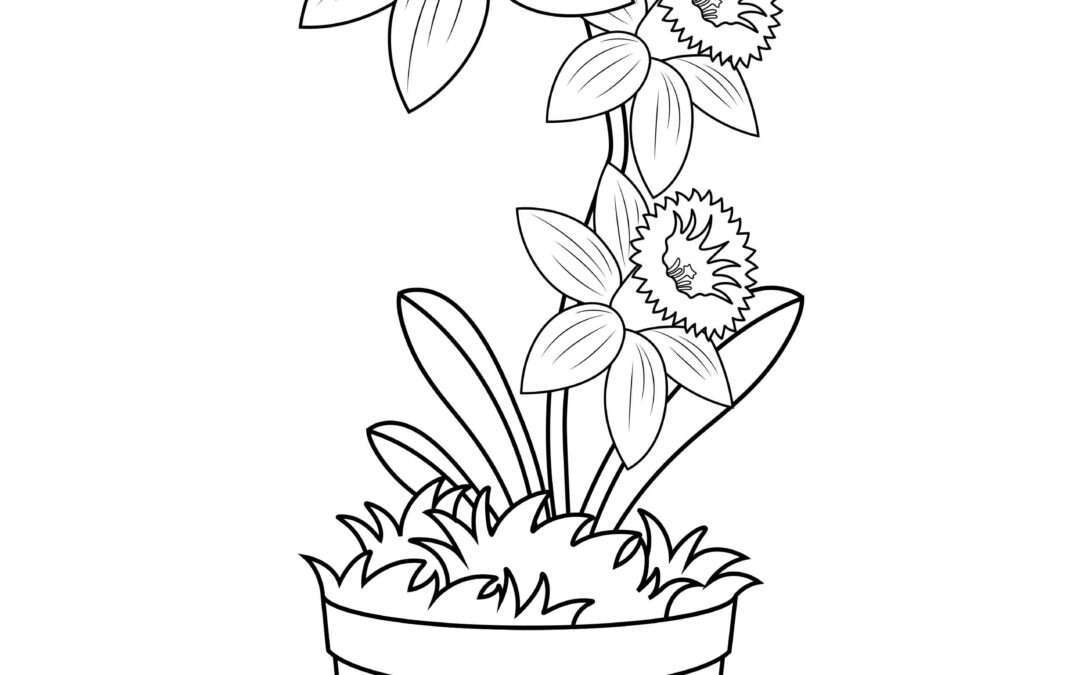 Stunning Flower Coloring Page