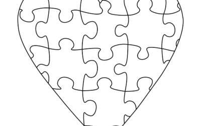 Puzzled Heart Coloring Page