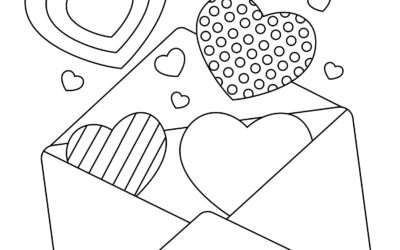 Love Letter Heart Coloring Page