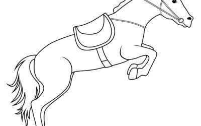 Jumping Horse Coloring Page