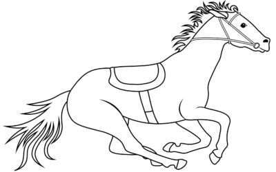 Running Horse Coloring Page
