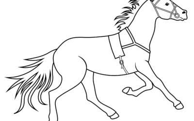 Trotting Horse Coloring Page