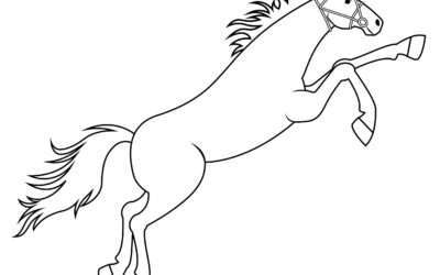 Leaping Horse Coloring Page