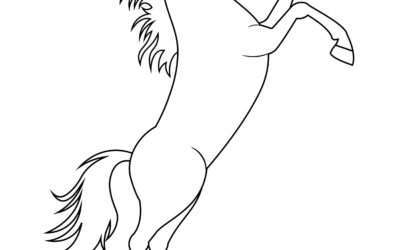 Frightened Horse Coloring Page