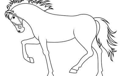 Relaxed Horse Coloring Page