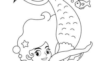 Friendly Secrets Mermaid Coloring Page