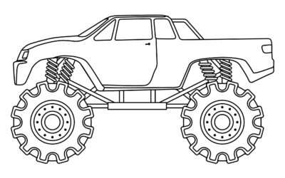 Rev Your Engine Monster Truck Coloring Page