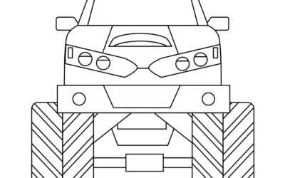 Head On Monster Truck Coloring Page