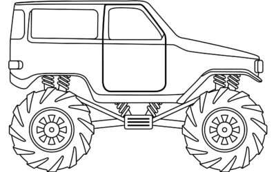 Lean Mean Machine Monster Truck Coloring Page