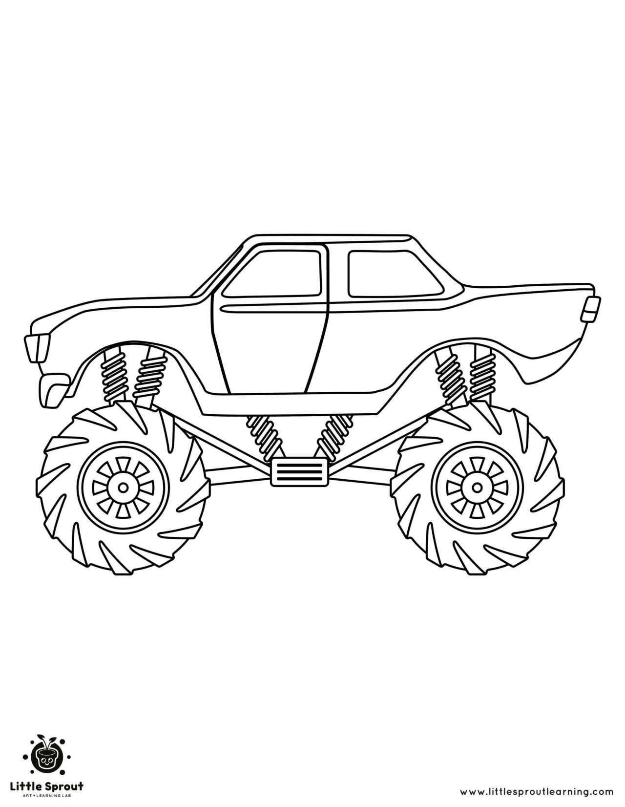 Best Monster Truck Coloring Pages | Top 10 Little Sprout Art