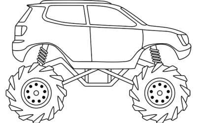 Rough and Tough Monster Truck Coloring Page