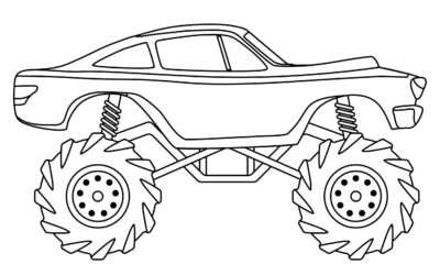 Ready to Roar Monster Truck Coloring Page