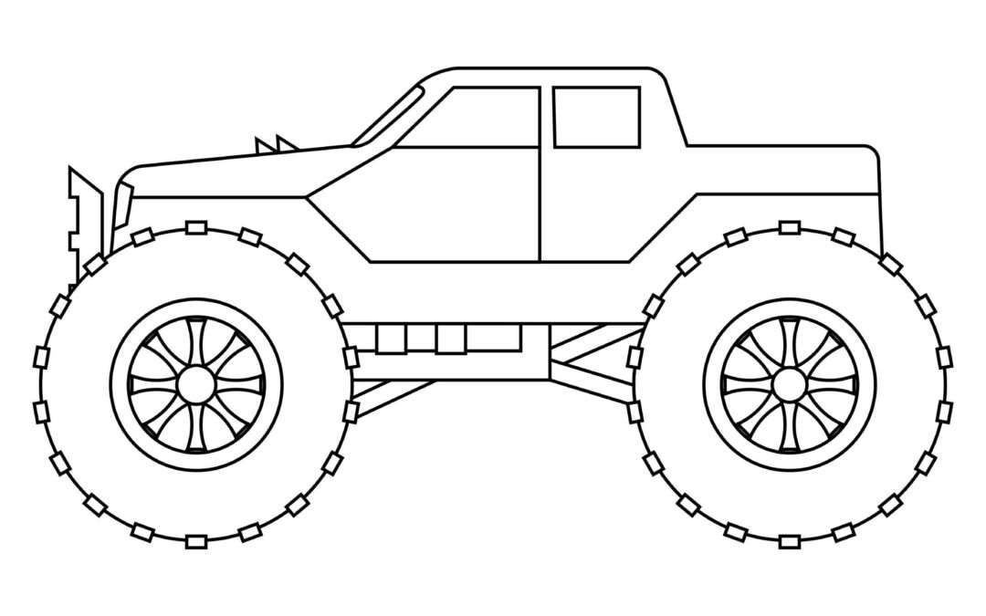 Crazy Big Monster Truck Coloring Page