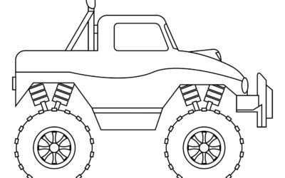 Big Tires Offroad Monster Truck Coloring Page