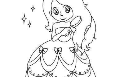 Beautiful Princess Coloring Page