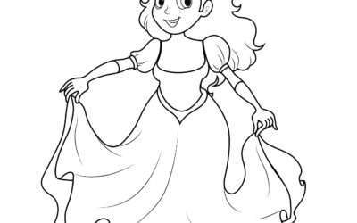 Curtsy Princess Coloring Page