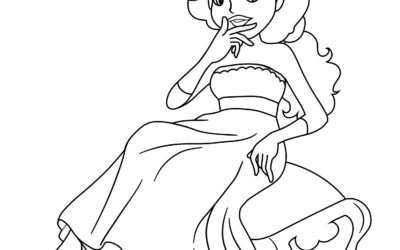 The Thinking Princess Coloring Page
