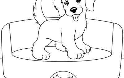Adorable Puppy Coloring Page