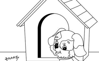 Smiling Puppy Coloring Page