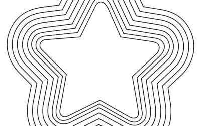 Star Shaped Rainbow Coloring Page