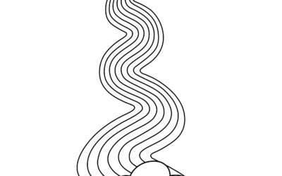 Squiggle Shooting Star Rainbow Coloring Page