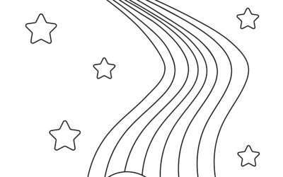 Cloud Bridge Rainbow Coloring Page