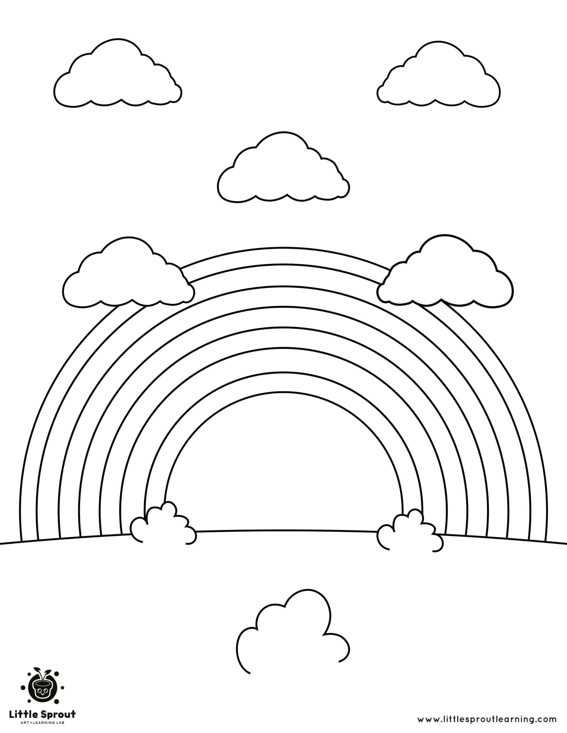 Arching Rainbow Coloring Page