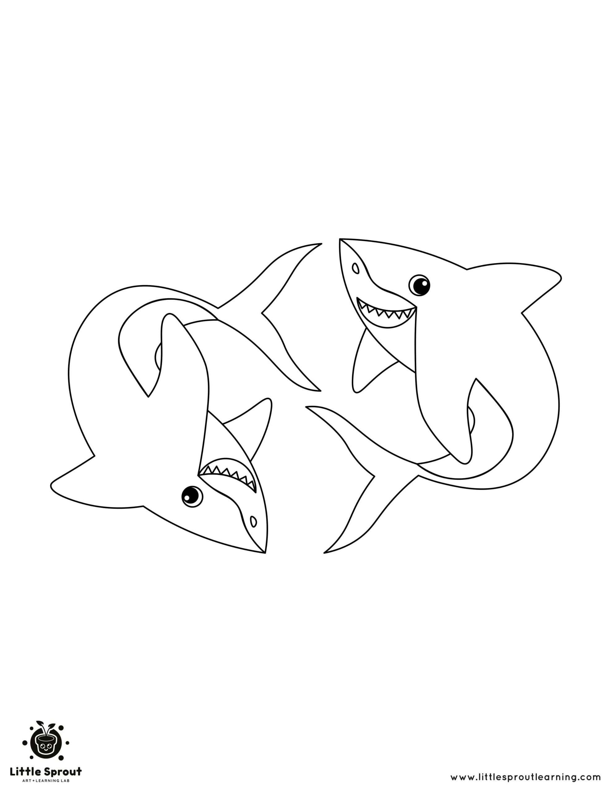 Playtime Shark Coloring Page