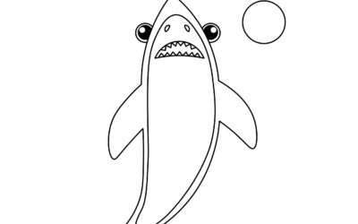 Swimming to the Top Shark Coloring Page