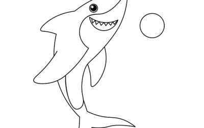 Bubbly Shark Coloring Page