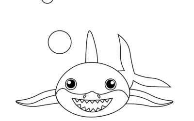 Coming to Play Shark Coloring Page